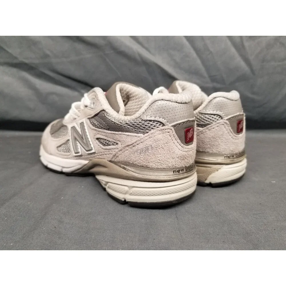 New Balance Kids 990 Sneakers PC990GY3 Suede Grey Silver Size 1.5 NEW NO BOX! - Picture 5 of 7